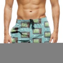 Short Praia Shorts Banho Bermuda Verão Televisão Tv Bolinhas 1434