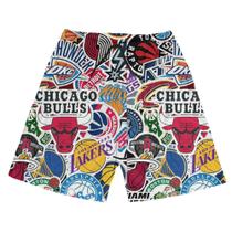 Short Praia Shorts Banho Bermuda Verão Times Basquete Baska 175 Short Praia Shorts Banho Bermuda Verão Times Basquete Baska 175
