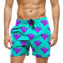 Short Praia Shorts Banho Bermuda Verão Traços Livro Cartoon Purple 1162 Short Praia Shorts Banho Bermuda Verão Traços Livro Cartoon Purple 1162