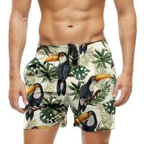 Short Praia Shorts Banho Bermuda Verão Tucano Cartoon Ave Arte 1794 Short Praia Shorts Banho Bermuda Verão Tucano Cartoon Ave Arte 1794
