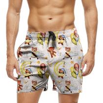 Short Praia Shorts Banho Bermuda Verão Ursinho Cartoon Fun Lua Balão 1030 Short Praia Shorts Banho Bermuda Verão Ursinho Cartoon Fun Lua Balão 1030