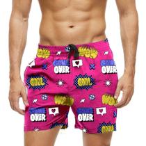 Short Praia Shorts Banho Bermuda Verão Wow Cool Game Over 879 Short Praia Shorts Banho Bermuda Verão Wow Cool Game Over 879