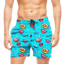 Short Praia Shorts Banho Calção Full Print 783