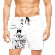 Short Praia Shorts Banho Freddie Mercury Meme 688 - smoke