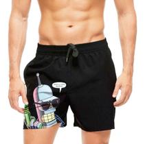 Short Praia Shorts Banho Futurama Robô Bender 694