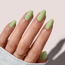Short Press On Nails Bartbox amêndoa verde pastel para mulheres