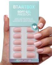 Short quadrado rosa pastel Press On Nails Battbox para mulheres Short quadrado rosa pastel Press On Nails Battbox para mulheres