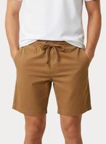 Short Reserva Elastico Estonado Ocre Marrom - Cor Ocre - Tamanho L/G