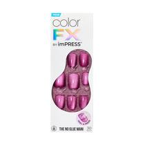 Short rosa escuro Press-On Nails Impress Color FX Levels