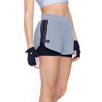 Short Run More Sublimacao - feminino - cinza