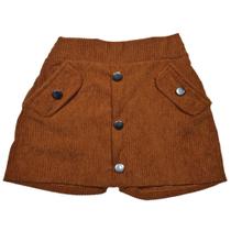 Short Saia 2L Kids Veludo Meninas Infantil
