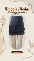 Short Saia Alfaiataria Preto Casual e Elegante Short Saia Alfaiataria Preto Casual e Elegante
