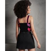 Short saia alfaiataria preto