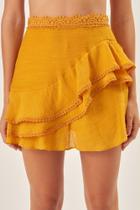 Short Saia Babado Detalhe Renda Short Saia Babado Detalhe Renda