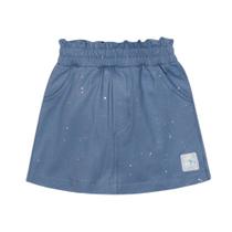 Short-Saia Cinti em Molecotton Denim Aplicação em Glitter Azul Médio Short-Saia Cinti em Molecotton Denim Aplicação em Glitter Azul Médio