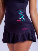Short Saia Dry Cool Babado Preto Short Saia Dry Cool Babado Preto