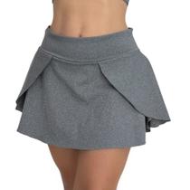 Short Saia Esportiva de Cintura Elástica com Bolsos - c13 FLOR Short Saia Esportiva de Cintura Elástica com Bolsos - c13 FLOR