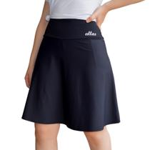 Short Saia Evasê Moda Fitness Evangélica Uv50+academia Até G2