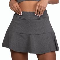 Short Saia Feminino Cintura Alta Com Shorts Fitness
