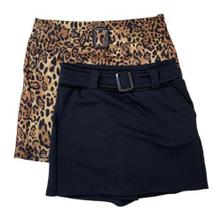 short saia feminino crepe com bolso cinto embutido