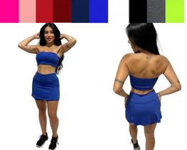 Short saia feminino fitness short bermuda academia