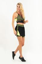Short saia feminino fitness suplex com tela bolha orbis Short saia feminino fitness suplex com tela bolha orbis
