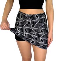 Short Saia Feminino Justo Cós Estampas Sortidas Suplex Pp ao Plus Size
