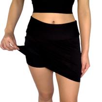 Short Saia Feminino Justo Cós Liso Suplex Pp ao Plus Size