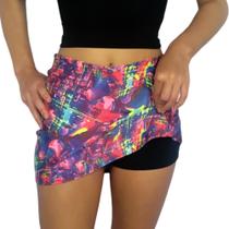 Short Saia Feminino Soltinho Elástico Estampas Sortidas Suplex PP ao Plus Size