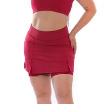 Short Saia Fitness Bolso Roupa Feminina Academia Vermelho Short Saia Fitness Bolso Roupa Feminina Academia Vermelho