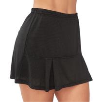 Short Saia Fitness Delrio 690122 Esportivo Corrida Tênis Diva Fresh Secagem Rápida