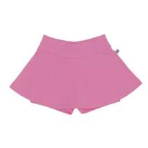 Short Saia Infantil Básico em Cotton Preto/Rosa Have Fun