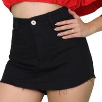 Short Saia Jeans Preto