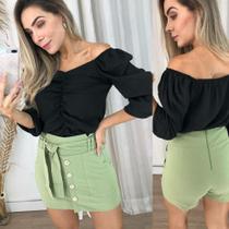 Short saia Linho M Short saia Linho M