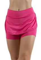 Short Saia RLC Modas Fitness Fit Shorts Academia Conforto Feminino Rosa