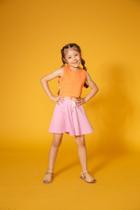 Short Saia Rosa de 9 a 10 anos