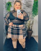 Short saia xadrez , veste do 46 ao 50
