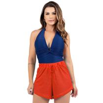 Short Saída De Praia Feminino Soltinho Básico 2023