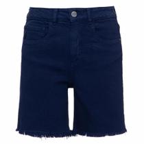 Short Sarja Basica Barra Desfiada Marinho Short Sarja Basica Barra Desfiada Marinho