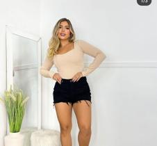 Short sarja feminino tamanho 42 cor preto