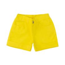Short Sarja Infantil Menina Básico Amarelo - Pugg