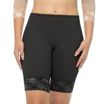 Short Segunda Pele Feminino Anagua Com Renda Bermuda Conforto Usar Por Baixo De Roupas Sobre Pele
