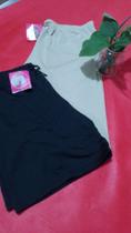 Short segunda pele p m g e gg preto e nude