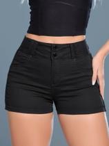 Short Sexy Preto com Elástico Lateral Pit Bull Jeans 86664