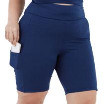 Short Suplex Com Bolsos Laterais Plus Size 3039A Short Suplex Com Bolsos Laterais Plus Size 3039A