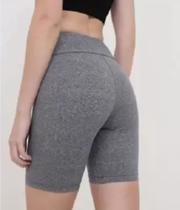Short Suplex Fitness Feminina Ciclista-CINZA-M Short Suplex Fitness Feminina Ciclista-CINZA-M