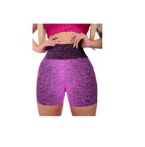 Short Suplex Jacquard Academia Fitness Feminino Cós Alto