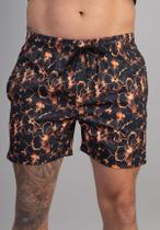 Short Swim Abstract Dark Flowers