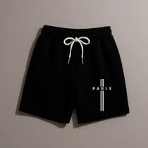 Short Tactel Estiloso Masculino Confortavel Moderno Paris Casual Tendecia Dia a Dia Macio