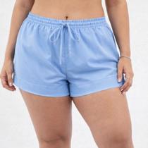 Short Tactel Feminino Plus Size com Cós Elástico e Cordão TamanhoG1CorAzul Royal